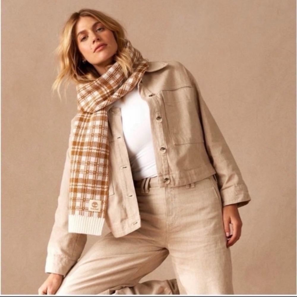TIMBERLAND Sold Out Women's Plaid Scarf NWT $60MSRP
